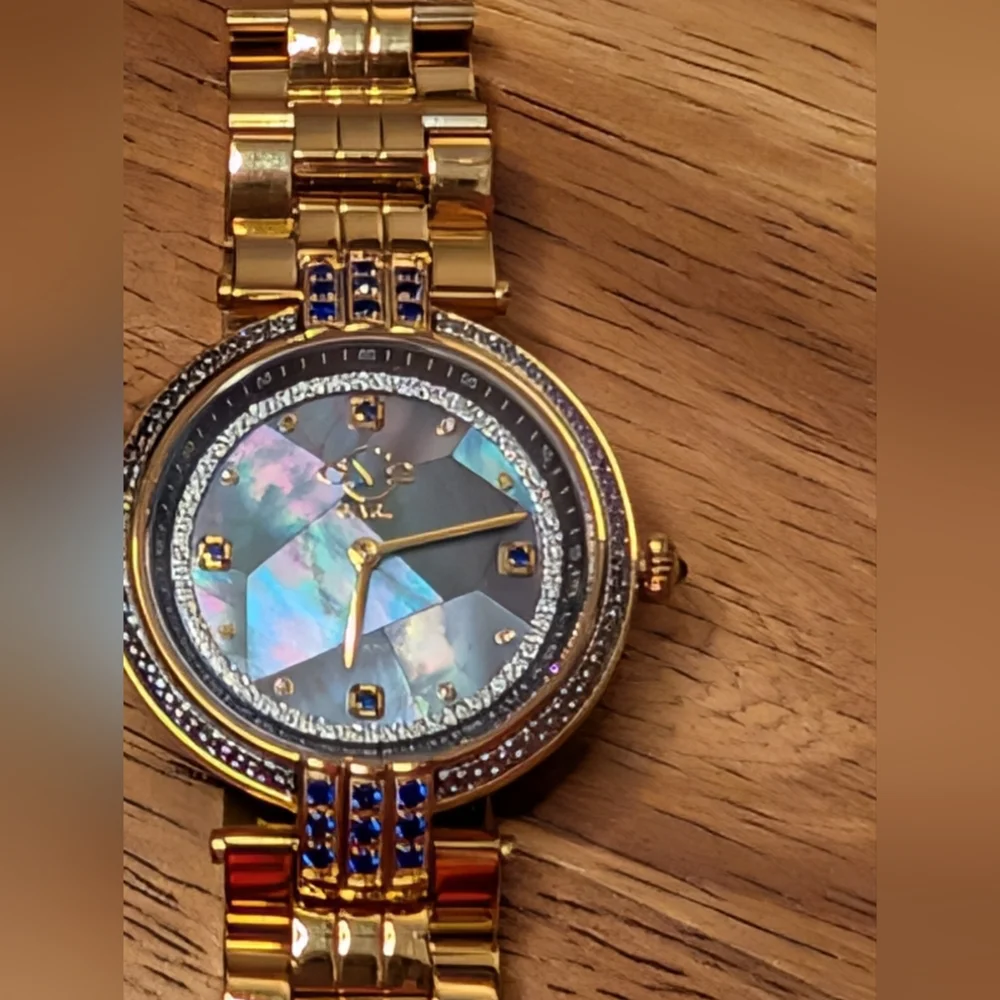 Gv2 By Gevril Matera Diamond Mother of Pearl Dial Ladies Watch
